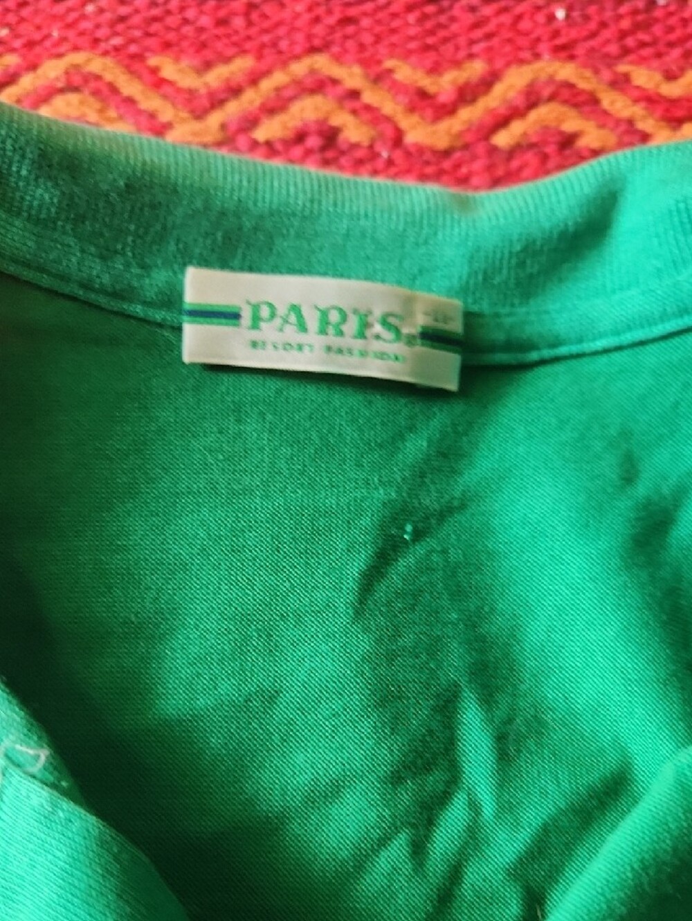 Vintage Paris Polo Shirt with Multicolor Trim - Picture 4 of 9